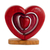 Wood sculpture, 'Heart Trio' - Artisan Crafted Women's Heart Shaped Folk Art Sculpture (image 2d) thumbail