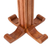 Cedar and leather accent table, 'Colonial Marigold' - Colonial Wood Leather Brown Side Table Furniture (image 2c) thumbail