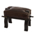 Mohena wood and leather stool, 'Colonial Wreath' - Unique Colonial Leather Wood Ottoman Stool (image 2a) thumbail