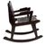 Tornillo wood and leather rocking chair, 'Chavin Deities' - Tornillo wood and leather rocking chair (image 2c) thumbail