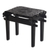 Tornillo wood and leather stool, 'Nobility' - Handcrafted Black Tooled Leather Wood Stool from Peru (image 2a) thumbail