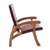 Tornillo wood and leather folding chair, 'Colonial Honey' - Handcrafted Colonial Leather Wood Chair (image 2c) thumbail