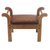 Cedar and leather stool, 'Colonial Blond' - Cedar and leather stool (image 2b) thumbail