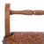 Cedar and leather stool, 'Colonial Blond' - Cedar and leather stool (image 2d) thumbail