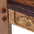 Cedar and leather stool, 'Colonial Blond' - Cedar and leather stool (image 2f) thumbail
