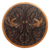 Klapptisch aus Mohena-Holz und Leder - Runder Klapptisch aus Hartholz mit handgefertigtem Leder
