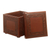 Wood and leather ottoman, 'Flight of the Condor' - Artisan Crafted Traditional Wood Leather Ottoman (image 2c) thumbail