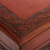 Wood and leather ottoman, 'Flight of the Condor' - Artisan Crafted Traditional Wood Leather Ottoman (image 2e) thumbail