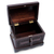 Mohena wood and leather jewelry box, 'Colonial Treasure' - Womens Colonial Leather and Wood Jewelry Box