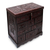 Mohena wood and leather jewelry box, 'Ancient Legacy' - Colonial Wood Leather Jewelry Box and Decorative Chest thumbail