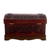 Mohena wood and leather jewelry box, 'Colonial Legacy' - Decorative Chest Colonial Leather Jewelry Box  (image 2f) thumbail