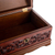 Mohena wood and leather jewelry box, 'Colonial Legacy' - Decorative Chest Colonial Leather Jewelry Box  (image 2g) thumbail