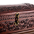 Mohena wood and leather jewelry box, 'Colonial Legacy' - Decorative Chest Colonial Leather Jewelry Box  (image 2i) thumbail