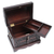 Mohena wood and leather jewelry box, 'Colonial Mystique' - Unique Colonial Wood Leather Jewelry Box (image 2e) thumbail