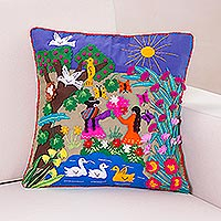 Applique cushion cover, 'Mother's Day'