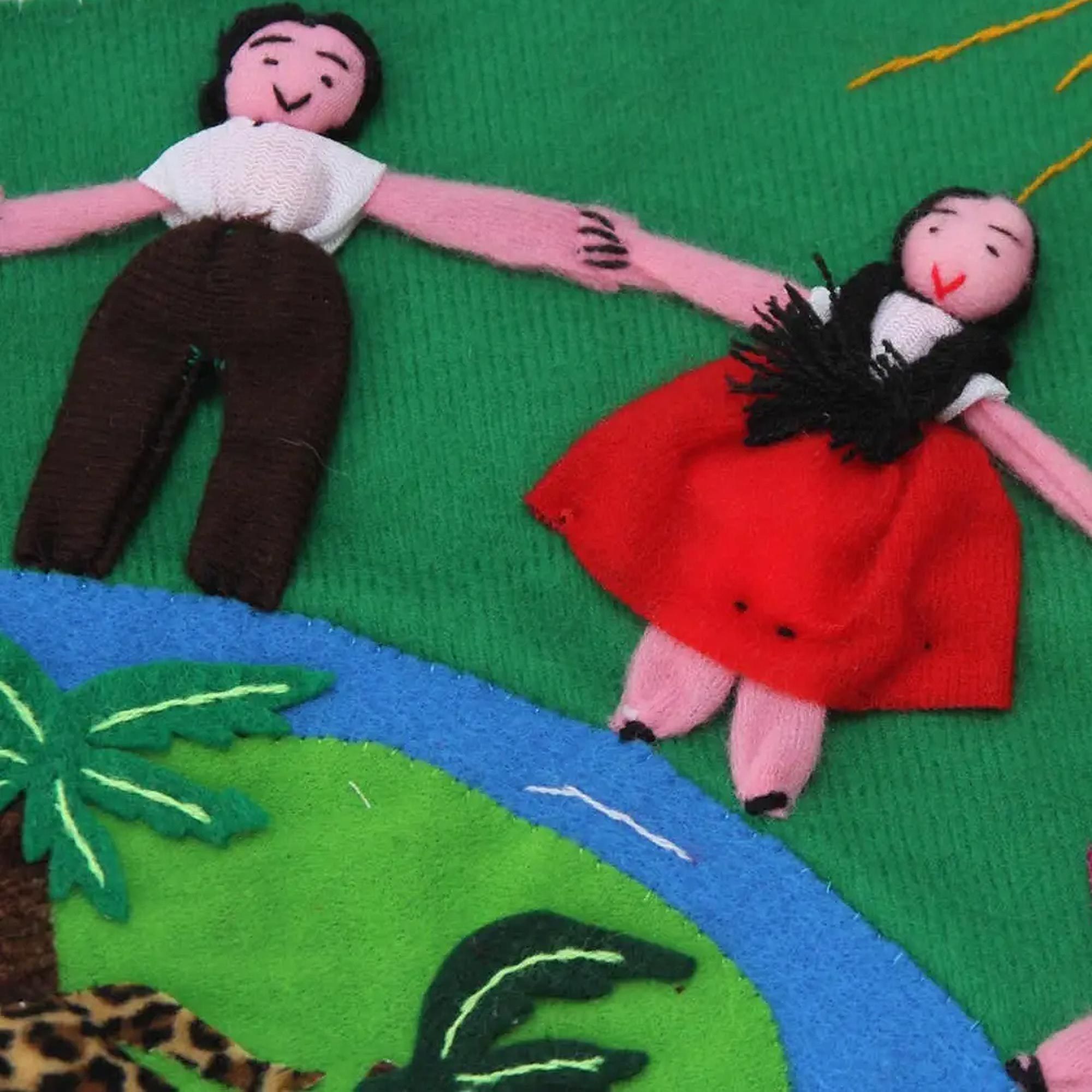 Cotton Folk Art Wall Hanging Our World NOVICA