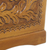 Mohena wood and leather magazine rack, 'Colonial Iquilla Flower' - Floral Leather Wood Hand Tooled Magazine Rack