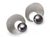 Cultured pearl button earrings, 'Pearl Moons' - Gray Pearl .925 Silver Peruvian Button Earrings thumbail