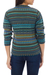 100% alpaca sweater, 'Andean Lakes' - Women's Alpaca Art Knit Pullover Sweater (image 2b) thumbail