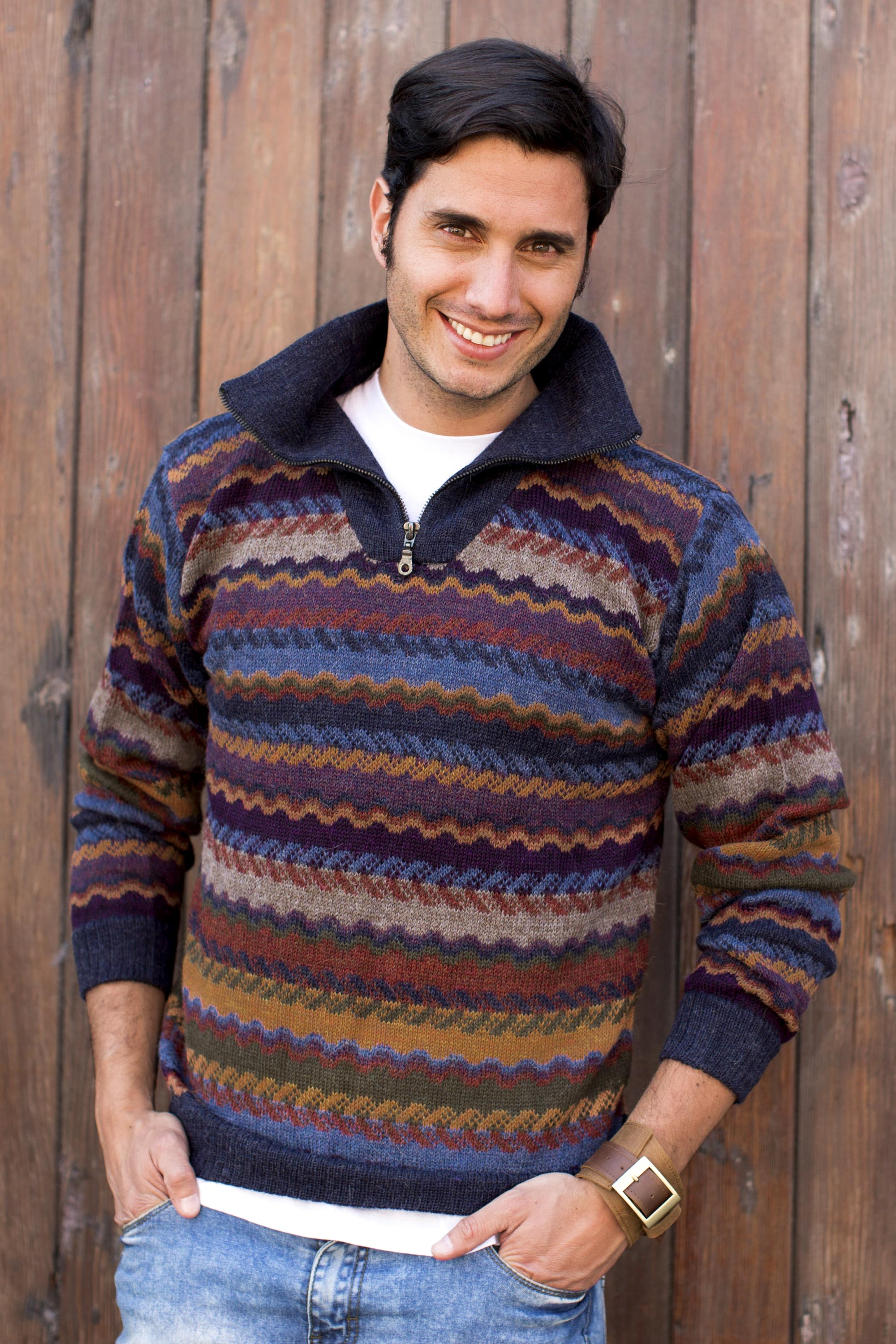 wool striped sweater