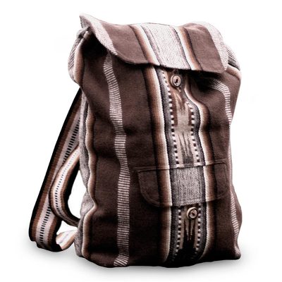 Alpaca blend backpack, 'Andean Lands' - Alpaca blend backpack