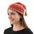 100% alpaca hat, 'Sunny Winter' - Pure Alpaca Wool Patterned Hat from Peru thumbail