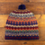 100% alpaca hat, 'Indigo Winter' - Handcrafted 100% Alpaca Wool Patterned Hat (image 2) thumbail
