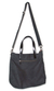 Cotton shoulder bag, 'Journey of Black' - Cotton and Leather Accent Shoulder Bag from Peru thumbail