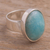 Amazonite cocktail ring, 'Encounter' - Hand Made Peruvian Sterling Silver Amazonite Cocktail Ring (image 2) thumbail