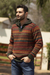 Men's 100% alpaca sweater, 'Mountain Sunset' - Men's Fair Trade Alpaca Art Knit Pullover Sweater (image 2b) thumbail