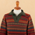 Men's 100% alpaca sweater, 'Mountain Sunset' - Men's Fair Trade Alpaca Art Knit Pullover Sweater (image 2h) thumbail
