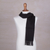 Men's 100% alpaca scarf, 'Evening Black' - Men's 100% alpaca scarf (image 2e) thumbail