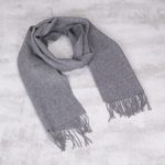 Men's 100% alpaca scarf, 'Stormy Gray' - Men's 100% alpaca scarf