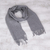Men's 100% alpaca scarf, 'Stormy Gray' - Men's 100% alpaca scarf (image 2b) thumbail