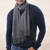 Men's 100% alpaca scarf, 'Stormy Gray' - Men's 100% alpaca scarf (image 2c) thumbail