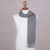 Men's 100% alpaca scarf, 'Stormy Gray' - Men's 100% alpaca scarf (image 2f) thumbail