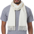 Men's 100% alpaca scarf, 'Frothy White' - Unique Alpaca Wool Solid Scarf (image 2a) thumbail