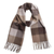 Men's 100% alpaca scarf, 'Brown Squared' - Unique Alpaca Wool Patterned Scarf (image 2a) thumbail