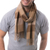 Men's 100% alpaca scarf, 'Brown Squared' - Unique Alpaca Wool Patterned Scarf (image 2b) thumbail