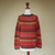 100% alpaca sweater, 'Scarlet Medley' - Geometric Alpaca Wool Art Knit Pullover Sweater thumbail