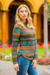 100% alpaca sweater, 'Andean Meadow' - Alpaca Wool Pullover Sweater (image 2d) thumbail