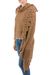 100% alpaca shawl, 'Brown Horizon' - Unique Alpaca Wool Crocheted Brown Shawl (image 2b) thumbail