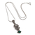 Chrysocolla pendant necklace, 'Andean Force' - Artisan Crafted Silver and Chrysocolla Pendant Necklace (image 2a) thumbail
