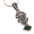 Chrysocolla pendant necklace, 'Andean Force' - Artisan Crafted Silver and Chrysocolla Pendant Necklace (image 2b) thumbail