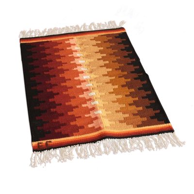 Wool rug, 'Jigsaw Puzzle' (2x3) - Hand Crafted Wool Area Rug (2x3)