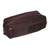 Men's leather accent cotton blend travel case, 'Andean Brown' - Fair Trade Men's Travel Toiletry Bag from Peru (image 2b) thumbail