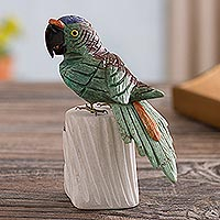 Featured review for Gemstone sculpture, Aqua Macaw