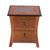 Tornillo wood and leather nightstand, 'Colonial Floral Night' - Tornillo wood and leather nightstand,Colonial Floral Night (image 2b) thumbail