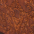 Tornillo wood and leather nightstand, 'Colonial Floral Night' - Tornillo wood and leather nightstand,Colonial Floral Night (image 2c) thumbail
