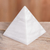 Onyx pyramid, 'Protection' - White Onyx Gemstone Pyramid Sculpture from Peru